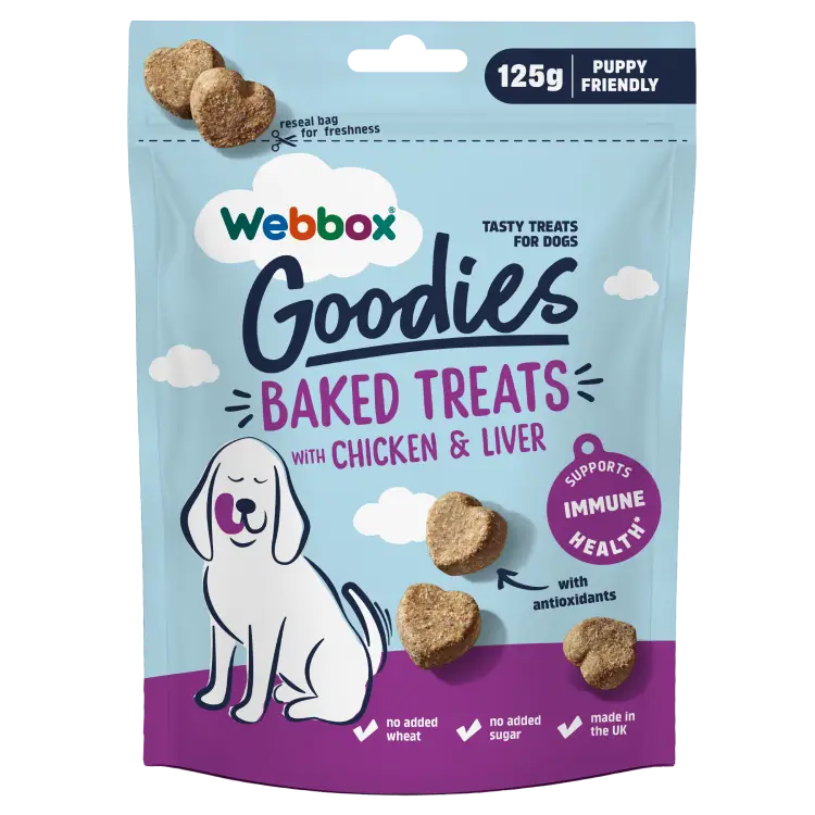 Webbox Goodies Chicken with Liver Baked Treats 125g