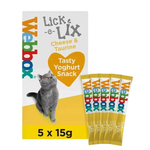 Webbox Lick-e-Lix Cheese & Taurine Cat Treats 5x15g