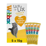 Webbox Lick-e-Lix Yoghurt Cat Treats Cheese & Taurine 5pk (75g)