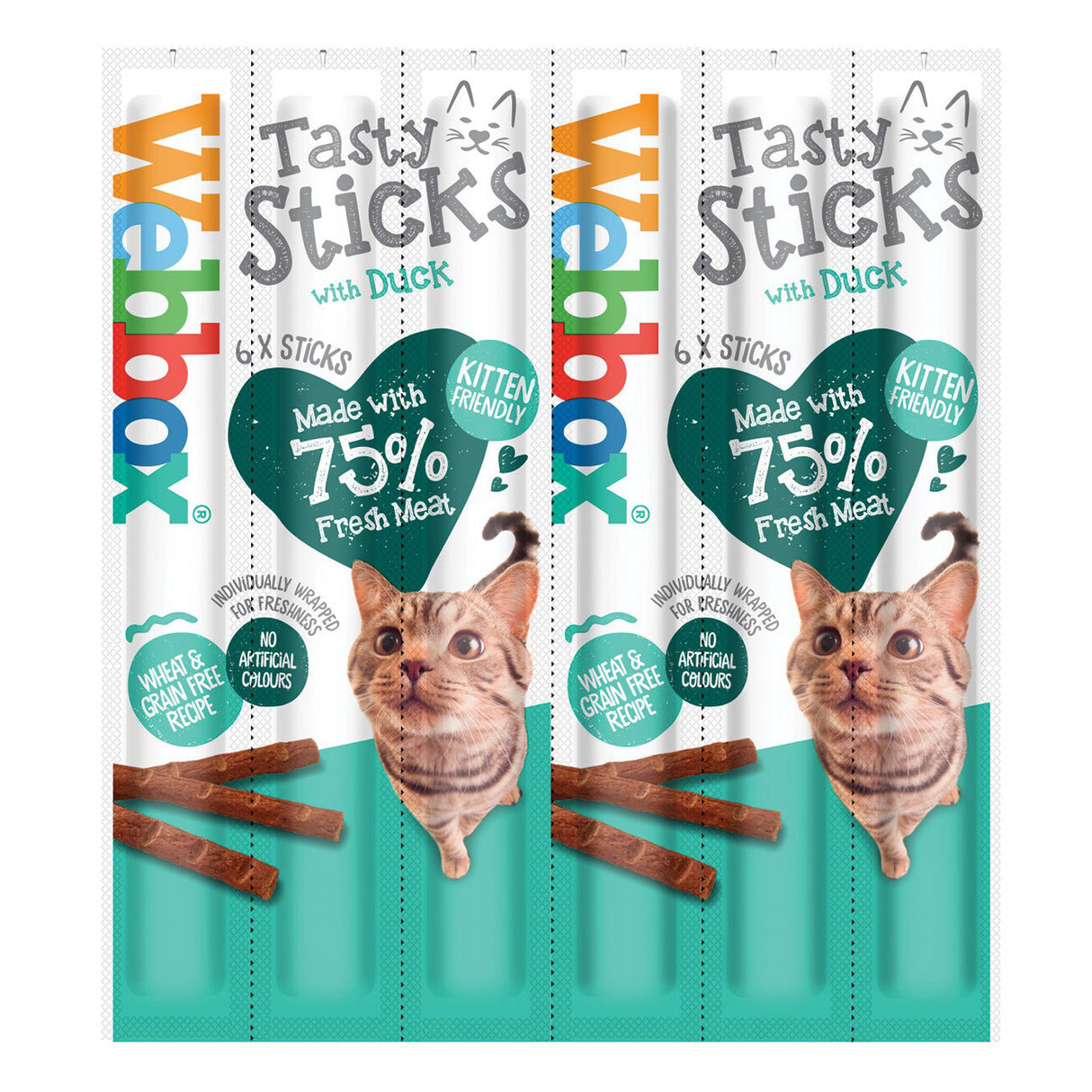 Webbox Tasty Sticks Duck Cat Treats 30g