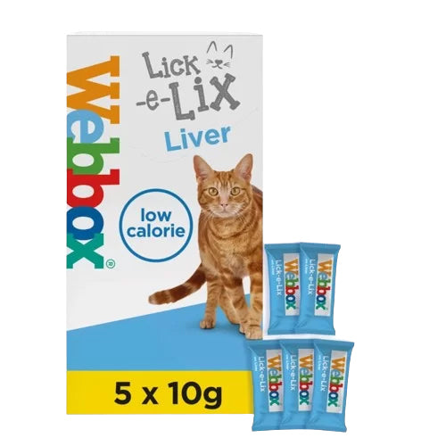 Webbox Lick-e-Lix Liver Cat Treats 5x10g