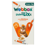 Webbox Lick-e-Lix Yoghurt Cat Treats Chicken 5pk (75g)