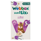 Webbox Lick-e-Lix Yoghurt Cat Treats Liver 5pk (50g)