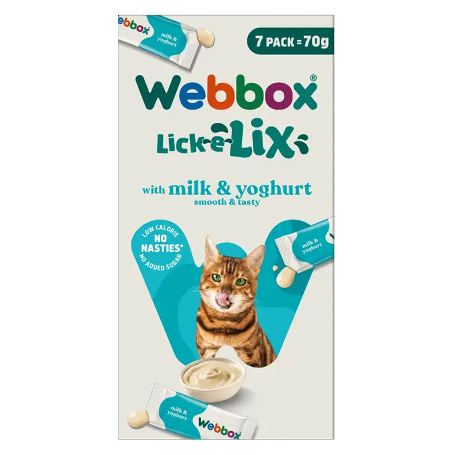 Webbox Lick-e-Lix Yoghurt Cat Treats Milk & Yoghurt 7pk (70g)