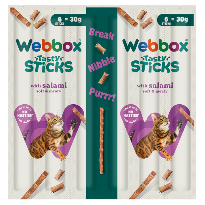 Webbox Tasty Sticks Salami Cat Treats 30g