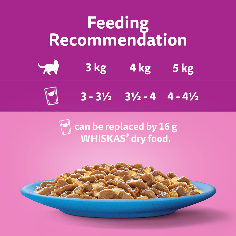 Whiskas 7+ Fish Favourites In Jelly Senior Wet Cat Food Pouches 12x85g