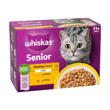 Whiskas 11+ Poultry Feasts in Jelly Senior Wet Cat Food Pouches 12x85g