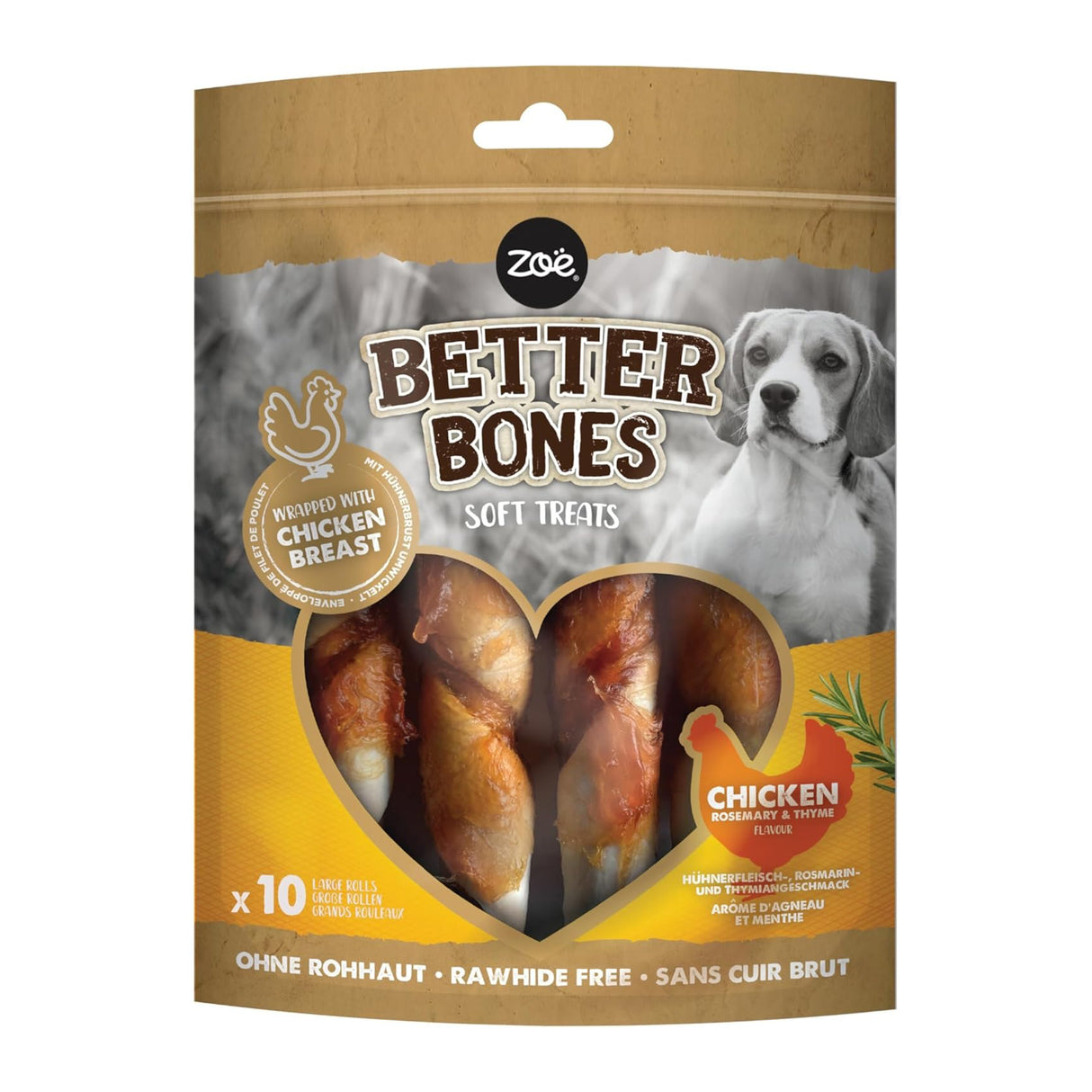 Zeus Better Bones Chicken Wrapped Large Rolls 10pk