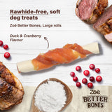 Zoe Better Bones Duck Wrapped Large Rolls 10pk