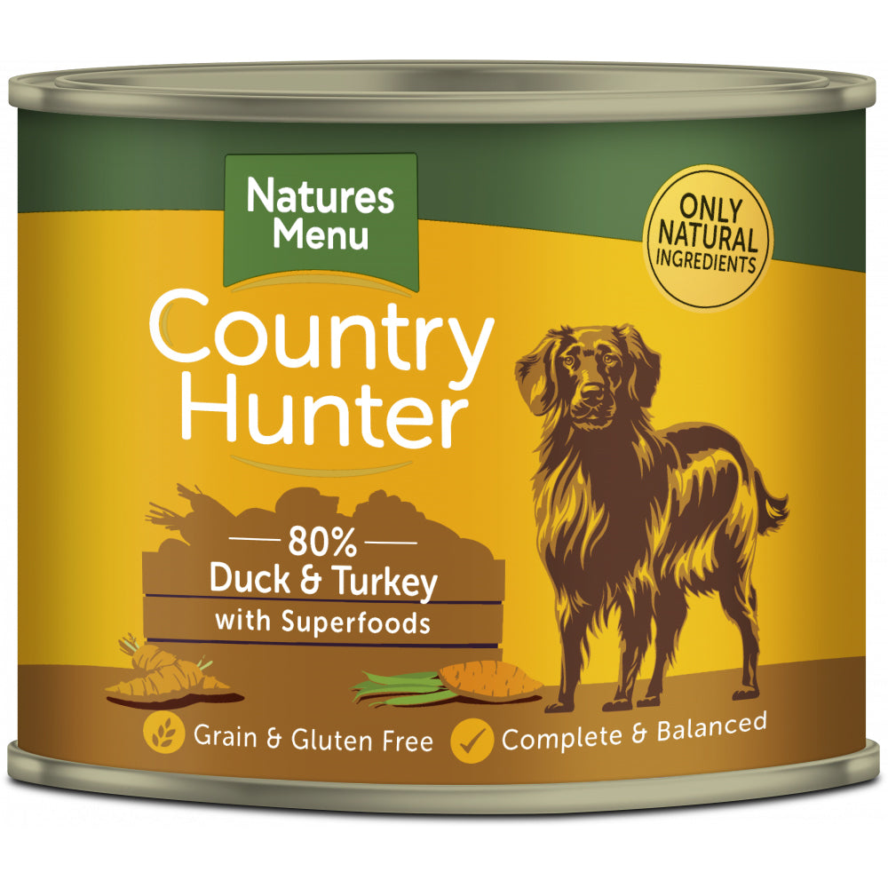 Natures Menu Dog - Country Hunter Cans Duck & Turkey 6x600g