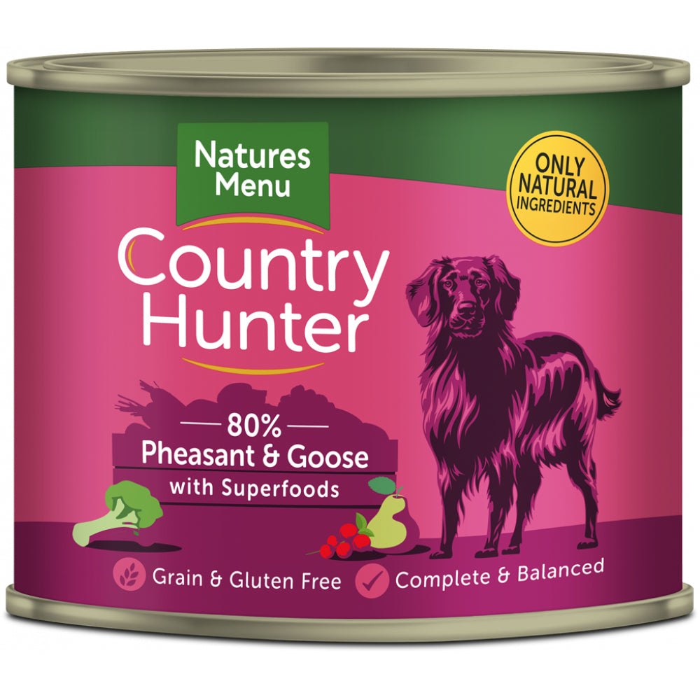 Natures Menu Dog - Country Hunter Cans Pheasant & Goose 6x600g