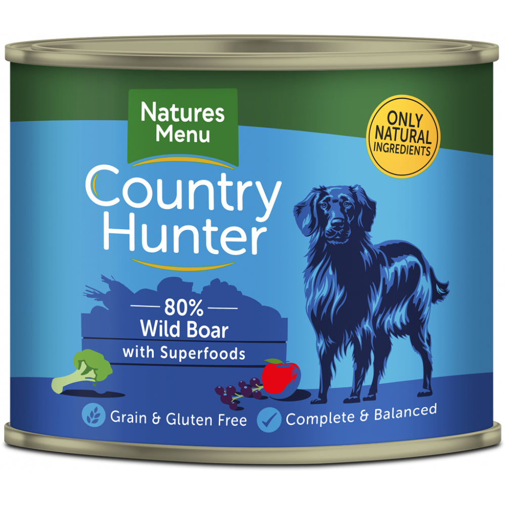 Natures Menu Dog - Country Hunter Cans Wild Boar 6x600g