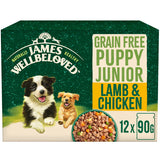 James Wellbeloved Puppy Junior - Grain Free Pouch Lamb & Chicken 12x90g