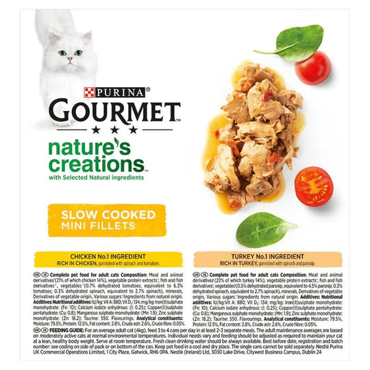 Gourmet Nature's Creations Poultry Wet Cat Food 8x85g