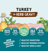 Naturo Dog - Adult Grain & Gluten Free Turkey in a Herb Gravy 12x390g