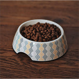 Great & Small Cream Diamond Melamine Pet Bowl 22cm