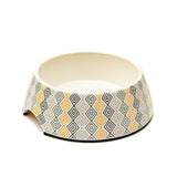 Great & Small Cream Diamond Melamine Pet Bowl 22cm