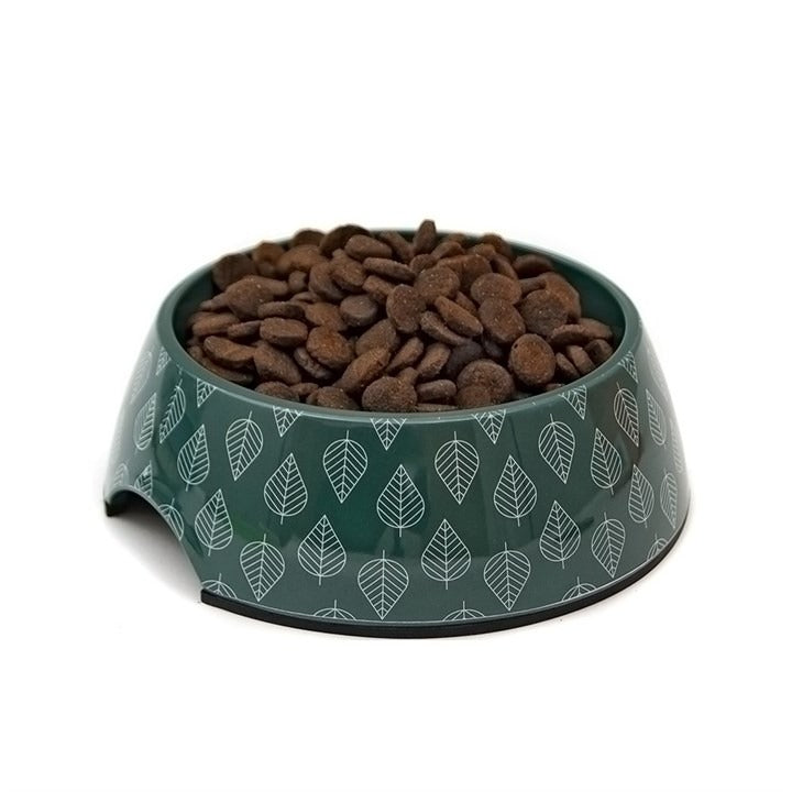 Great & Small Green Leaf Melamine Pet Bowl 17.5cm