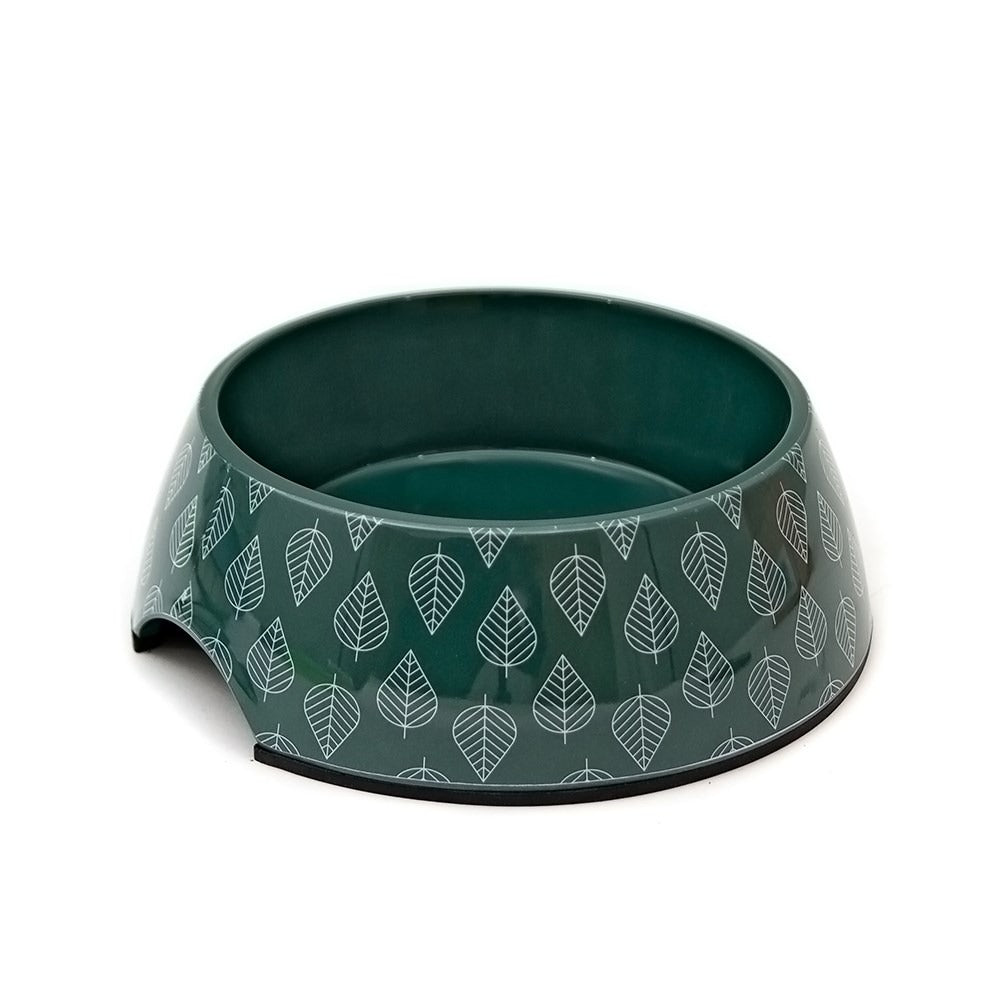 Great & Small Green Leaf Melamine Pet Bowl 22cm