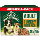 James Wellbeloved Dog - Adult Pouch Turkey & Rice 48x90g