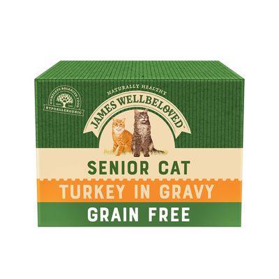 James Wellbeloved Cat - Grain Free Senior Turkey Pouches 12x85g