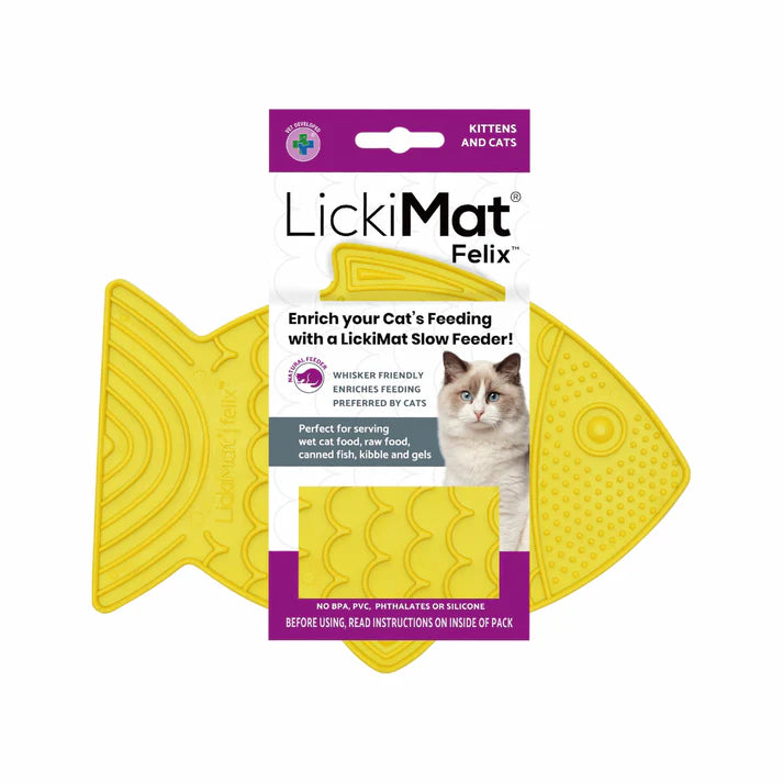 LickiMat Cat Felix Yellow
