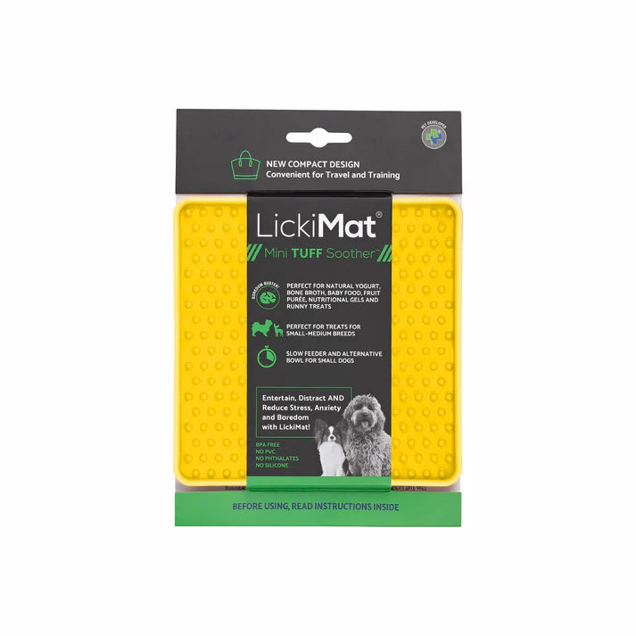 LickiMat Mini Tuff Soother Yellow