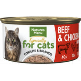 Natures Menu Cat - Adult Beef & Chicken Especially Cans 18x85g