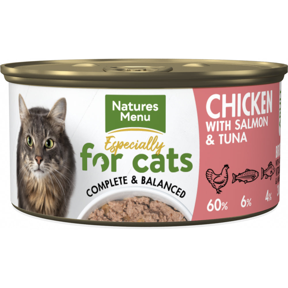 Natures Menu Cat - Adult Chicken, Salmon & Tuna Especially Cans 18x85g