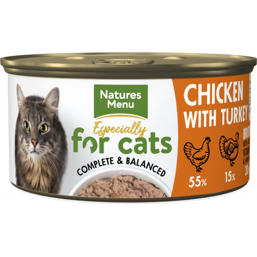 Natures Menu Cat - Adult Chicken & Turkey Especially Cans 18x85g