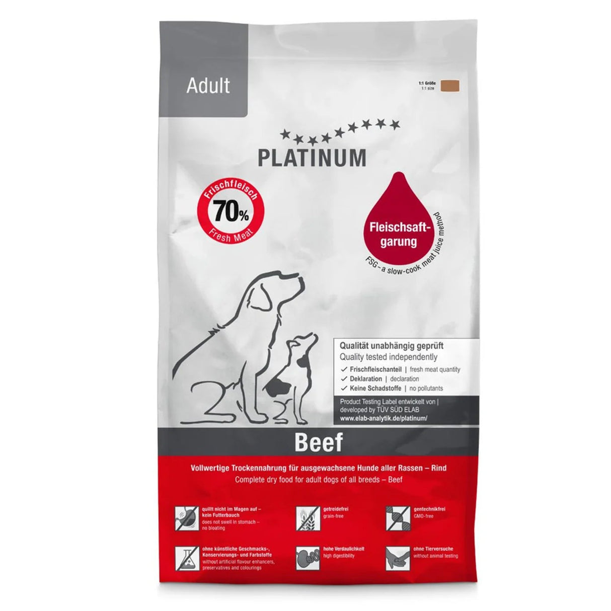 Platinum Dog - Adult Beef 15kg (3x5kg)