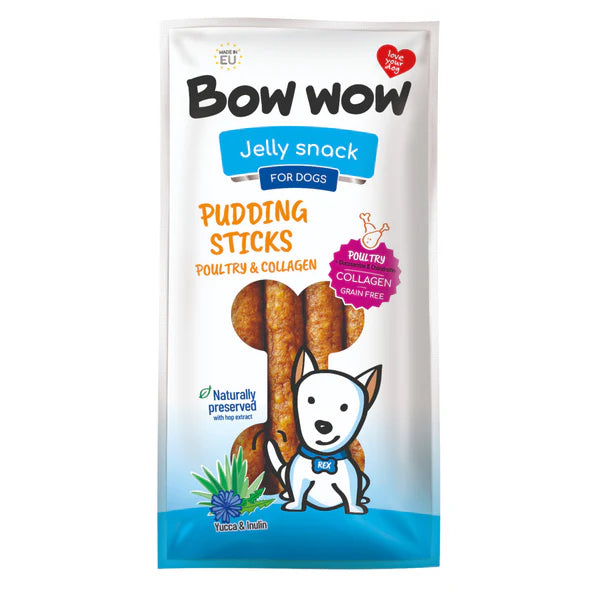 Bow Wow Pudding Stick Poultry & Collagen Flavour 6 Pack