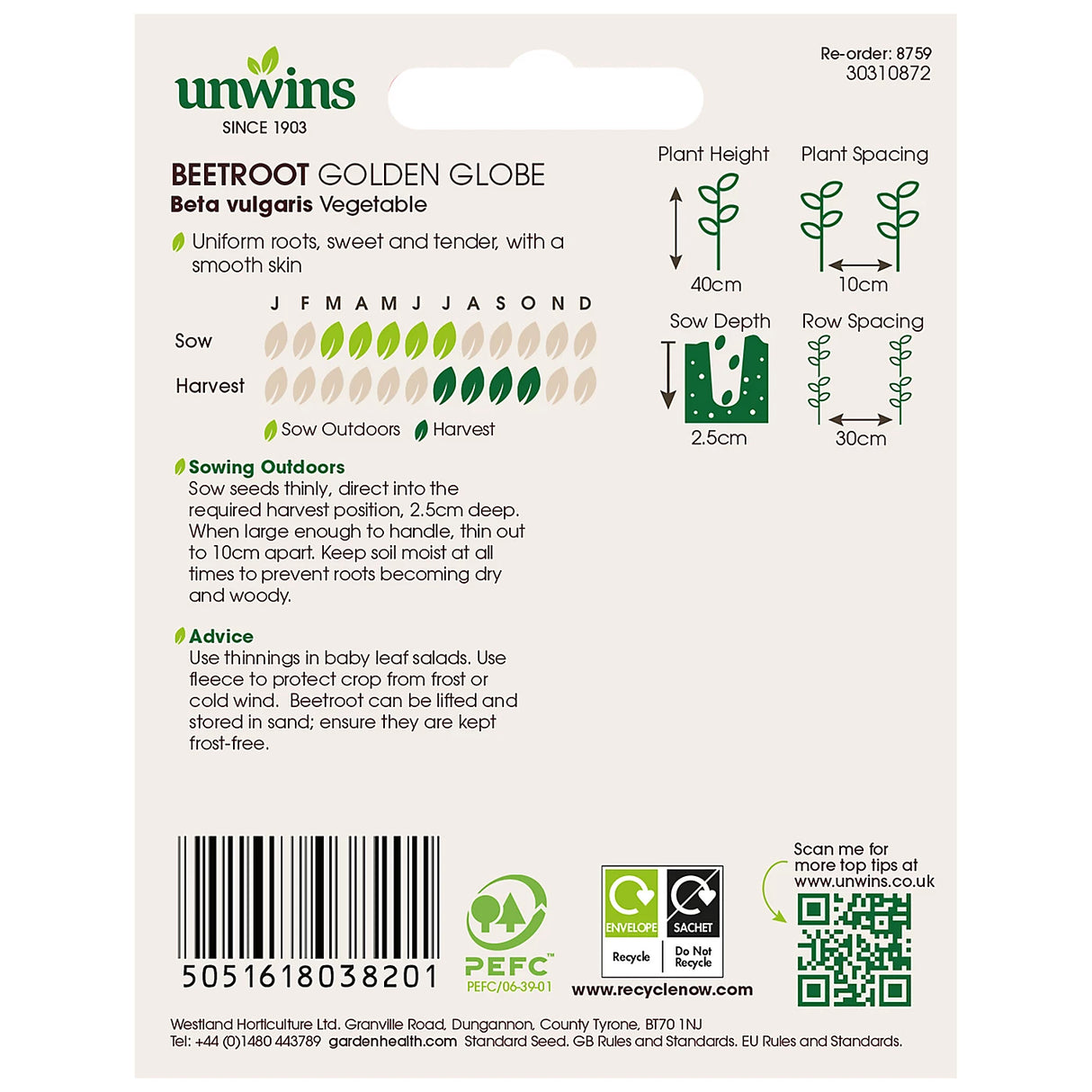 Unwins Beetroot Golden Globe