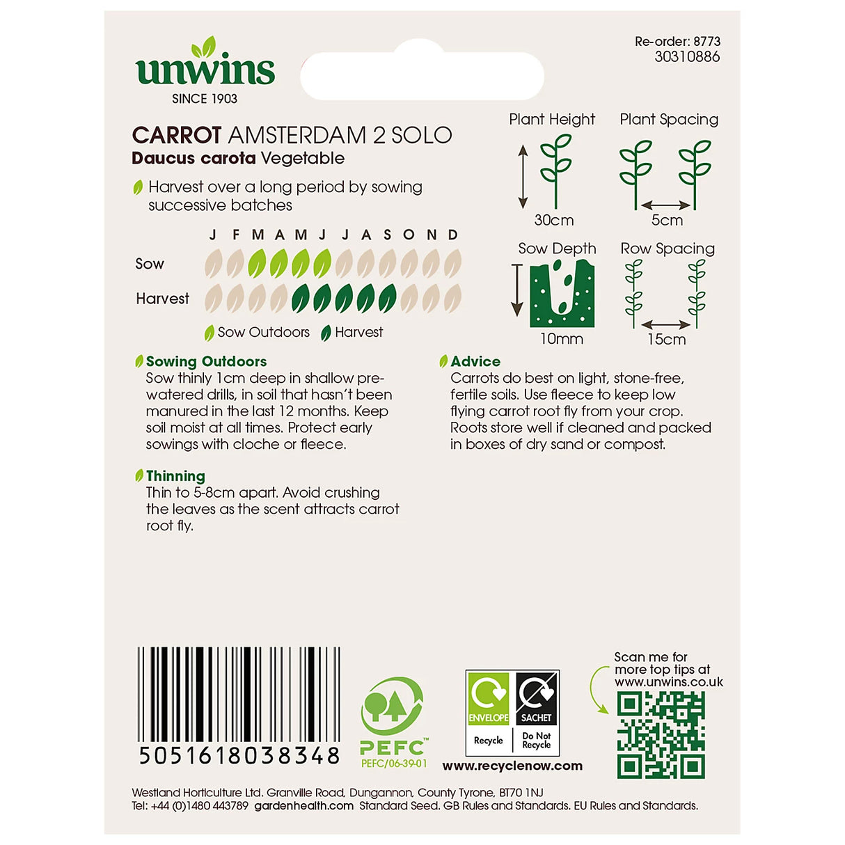 Unwins Carrot Amsterdam 2 Solo