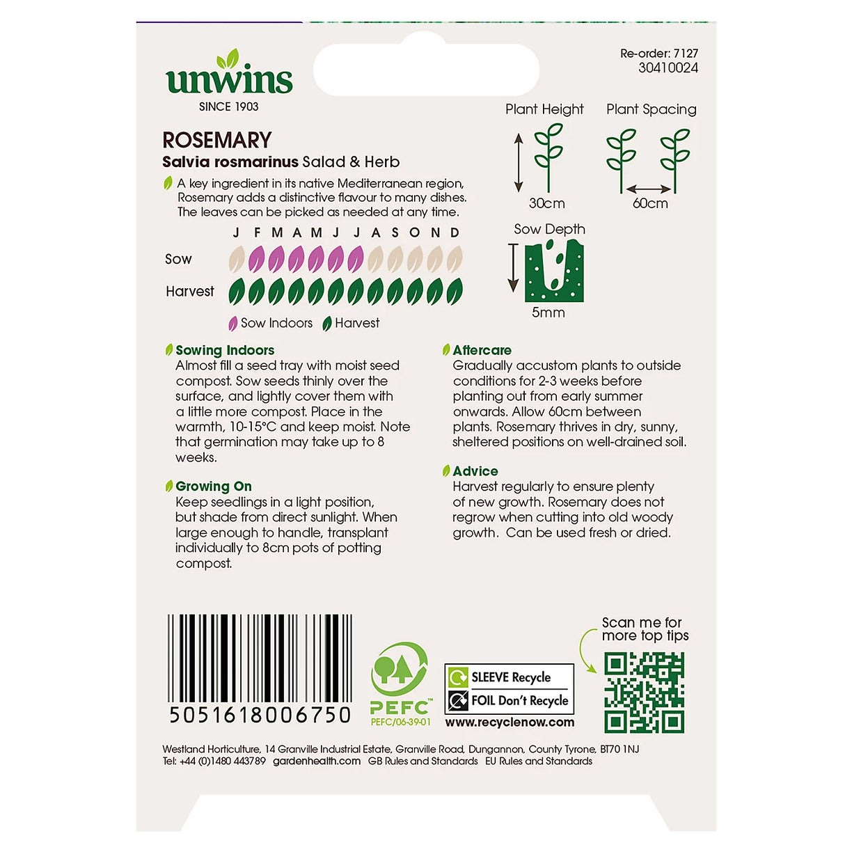 Unwins Herb Rosemary
