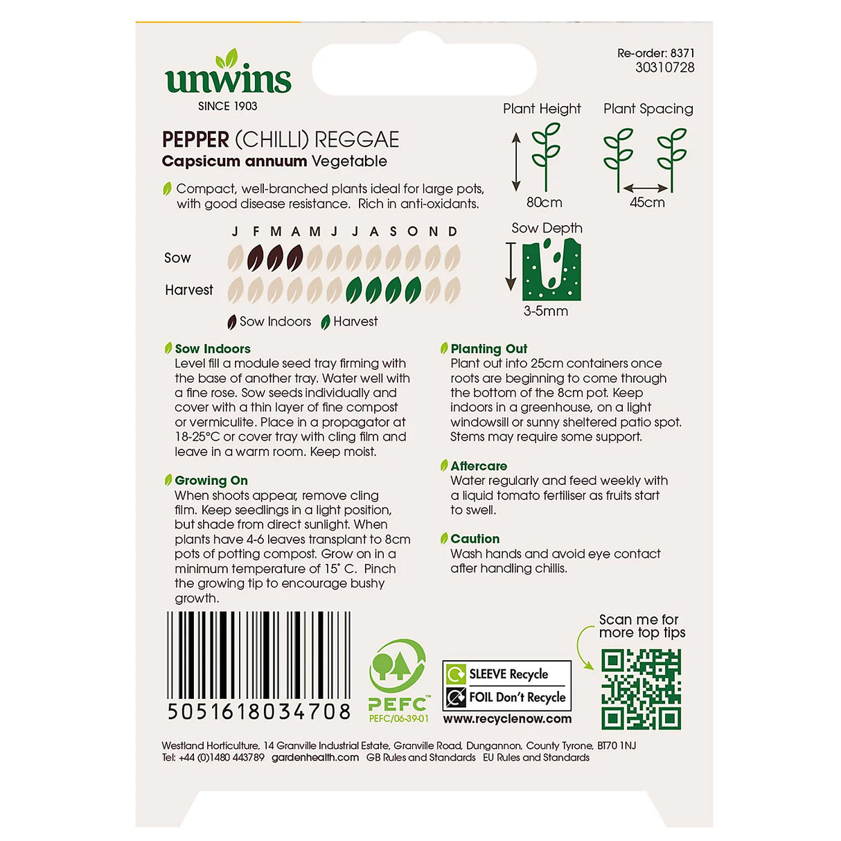 Unwins Pepper (Chilli) Reggae