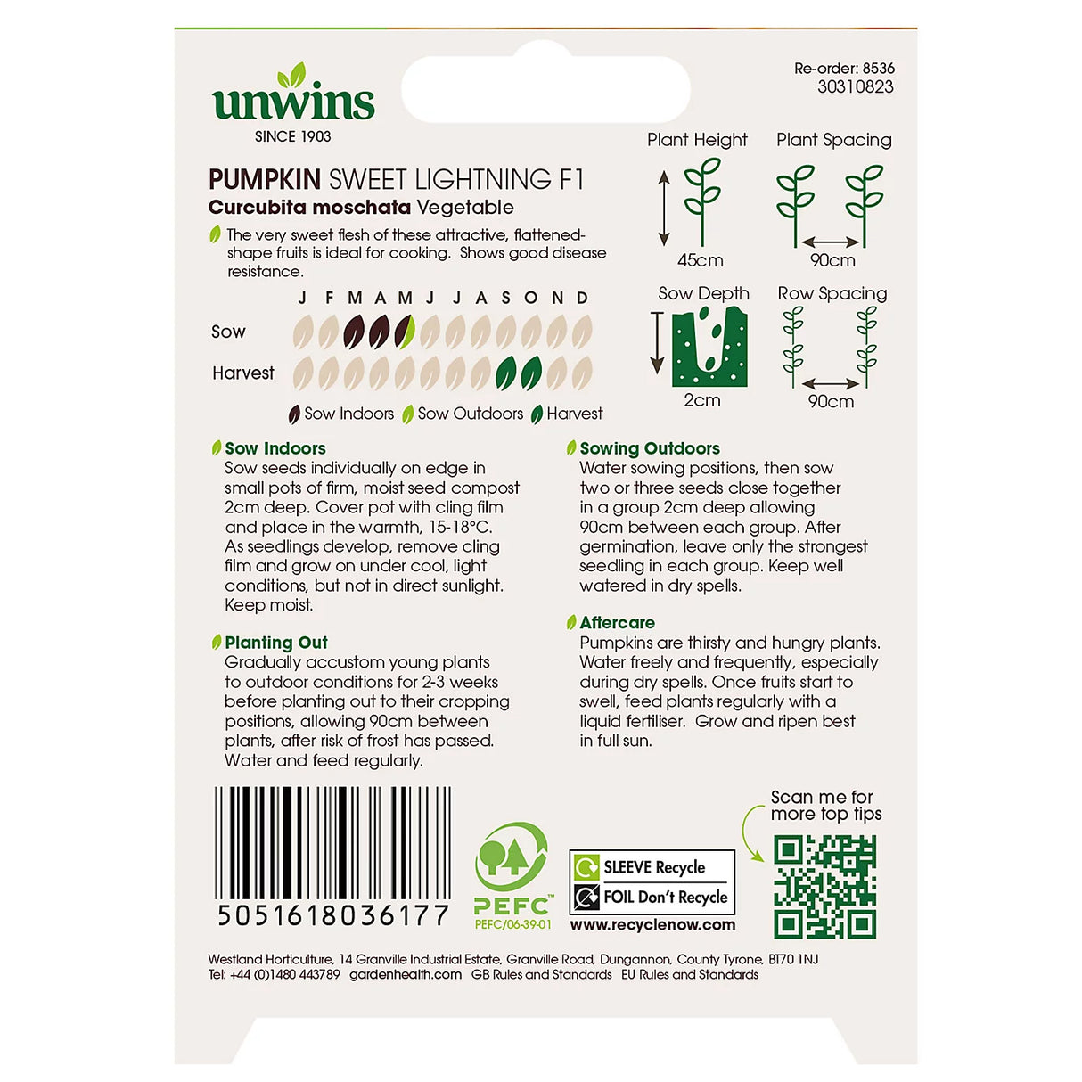 Unwins Pumpkin Sweet Lightning F1