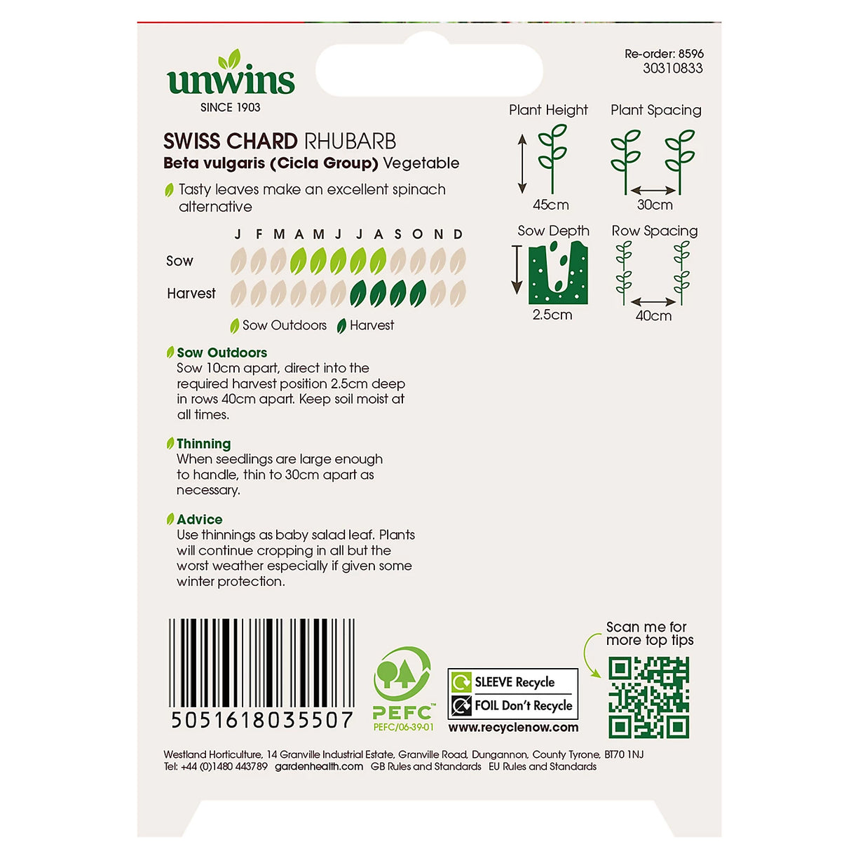 Unwins Swiss Chard Rhubarb