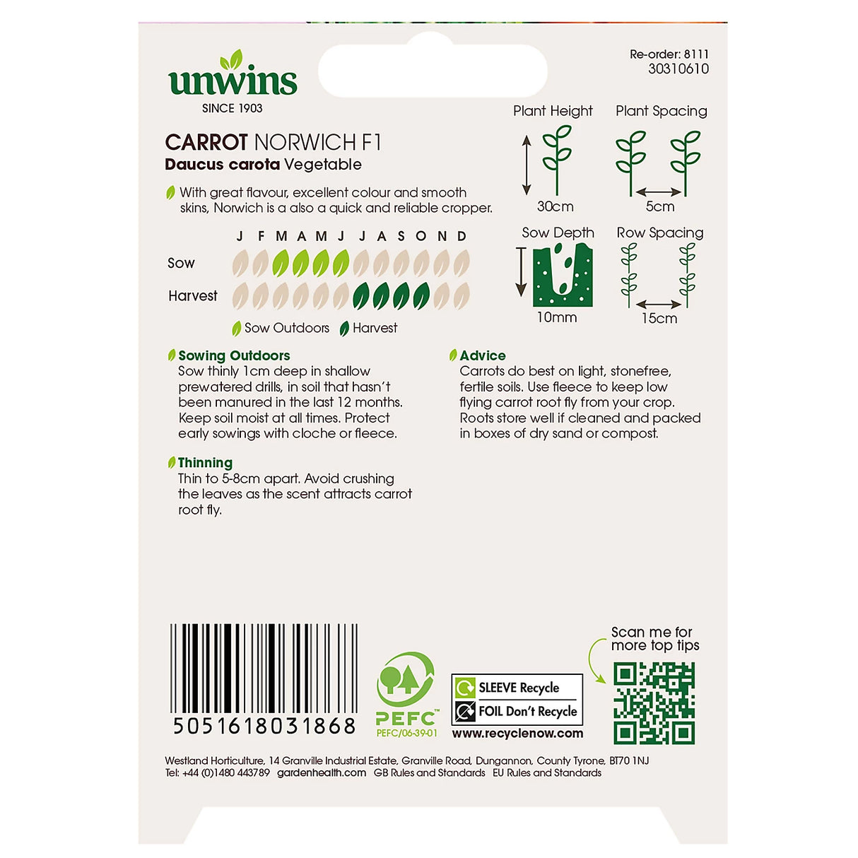Unwins Carrot Norwich F1
