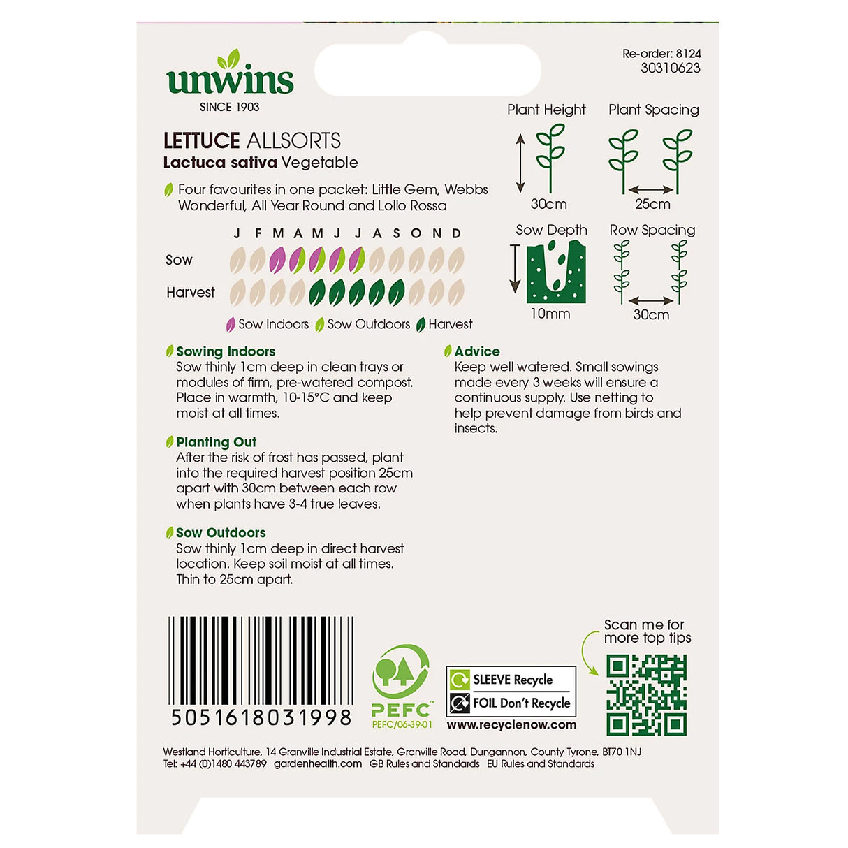Unwins Lettuce Allsorts