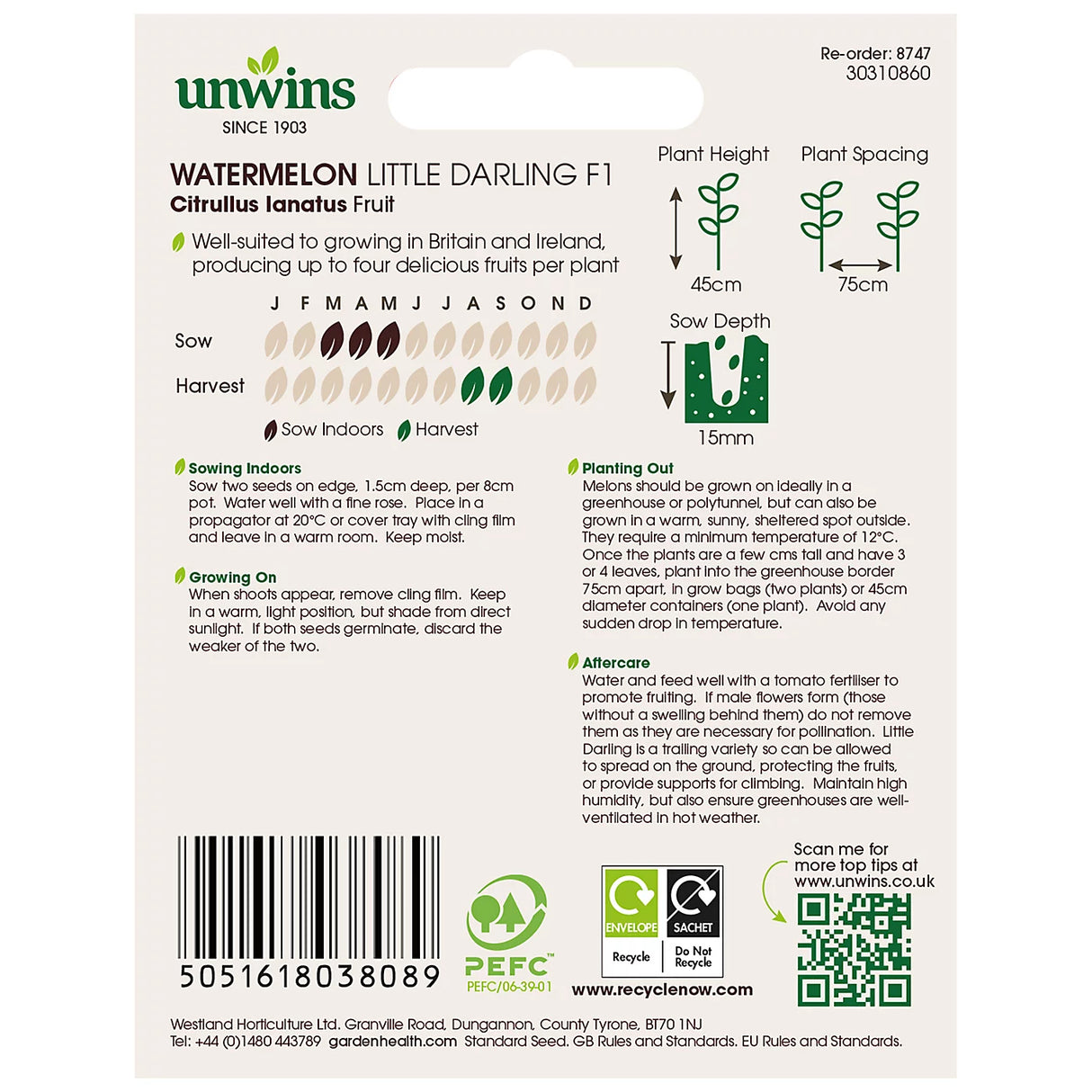 Unwins Watermelon Little Darling F1