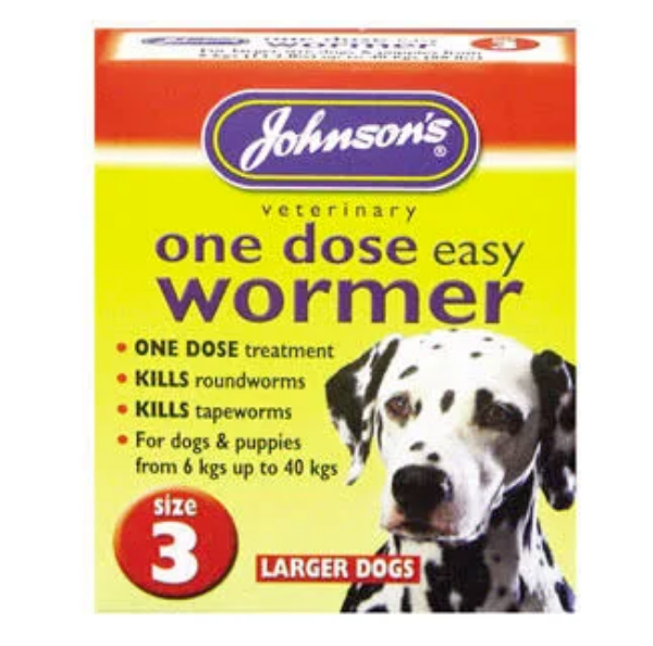 Picture of Johnsons One Dose Easy Wormer Size 3 (4 Tabs)