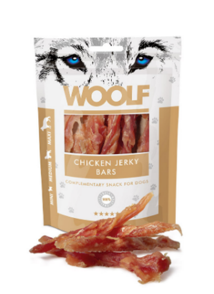 Picture of Woolf Chicken Jerky Bars 100g