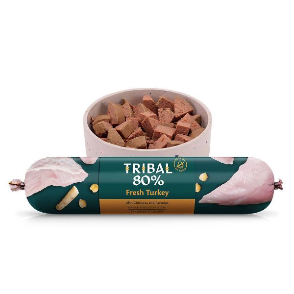 Picture of Tribal 80% Gourmet Sausage Complete Wet Food Turkey 750g