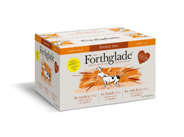 Picture of Forthglade Dog - Adult Brown Rice Pouches Multi Pack 12x395g 