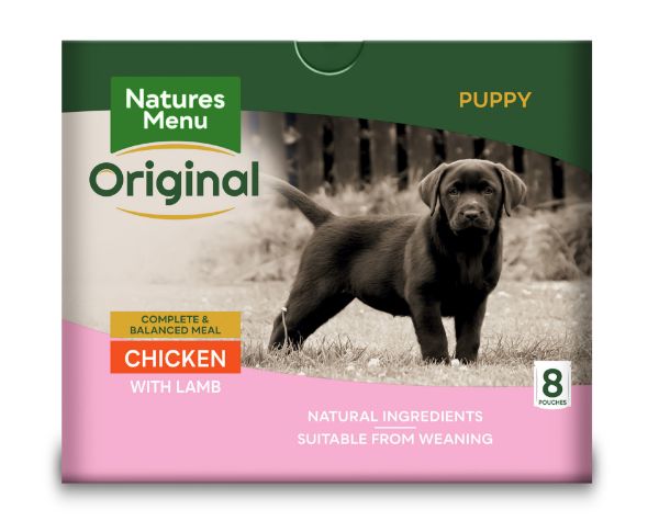 Picture of Natures Menu Dog - Puppy Pouch Box Chicken With Lamb 8x300g