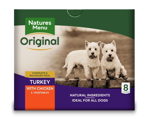 Picture of Natures Menu Dog - Adult Pouch Box Turkey With Chicken 8x300g 