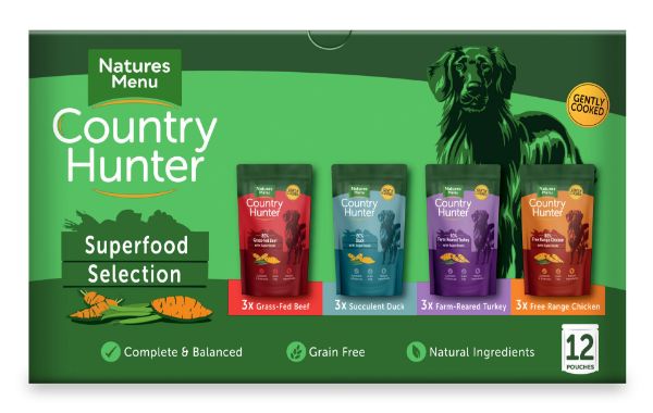 Picture of Natures Menu Dog - Country Hunter Superfood Pouch Multipack 12x150g