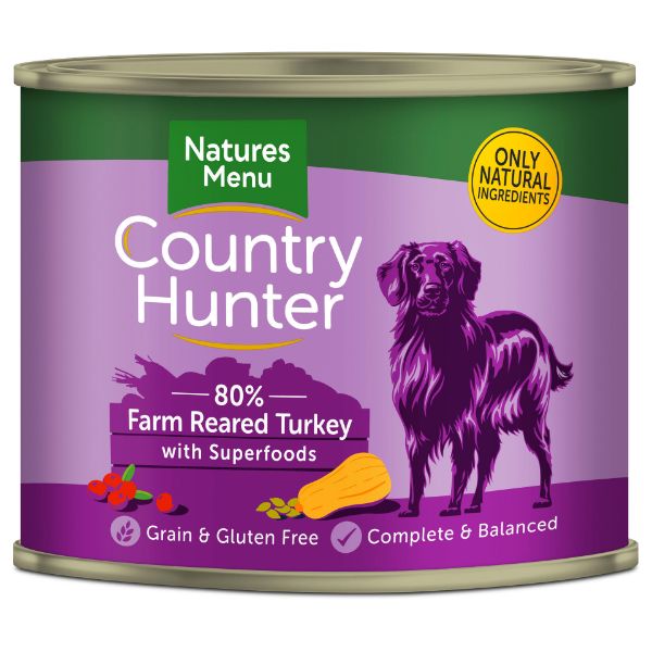 Picture of Natures Menu Dog - Country Hunter Cans Turkey with Superfood 6x600g