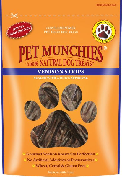 Picture of Pet Munchies Dog Treats - Venison Strips 8x75g